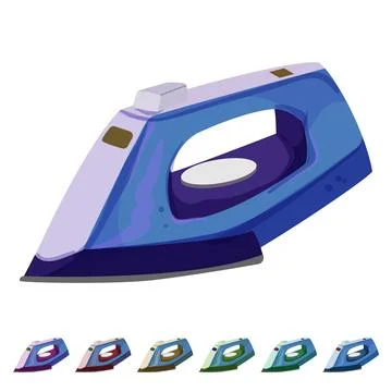 Hot iron laundry cartoon vector graphic Stock Illustration