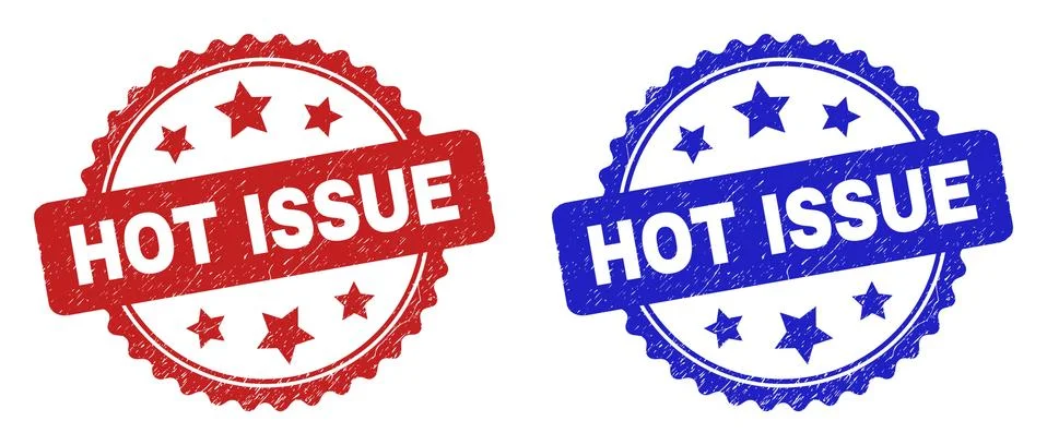 HOT ISSUE Rosette Stamps Using Corroded Style Stock Illustration