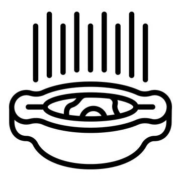 Hot khachapuri icon outline vector. Food bread Stock Illustration