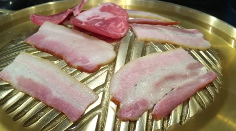 Hot Korean Grilled pork meat Stock Footage 66731053