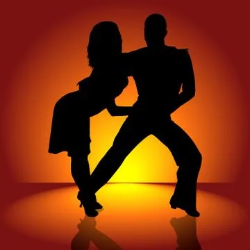Hot Latino Dance Stock Illustration