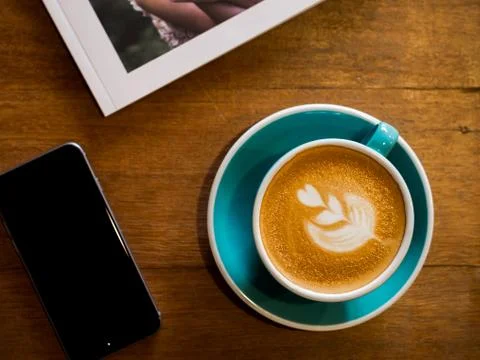 Hot latte Stock Photos