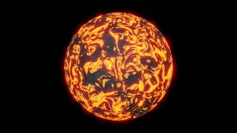 Hot lava planet Stock Footage 172205841