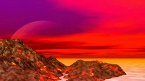 Hot lava surface Stock Footage 671540