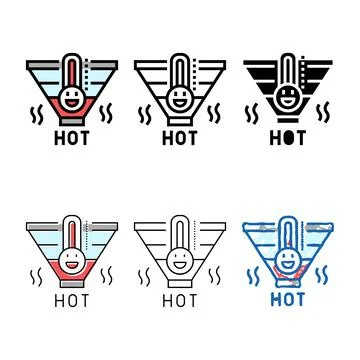 Hot leads color icon vector mix Illustrazione stock