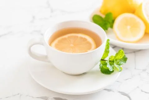 Hot lemon tea Stock Photos