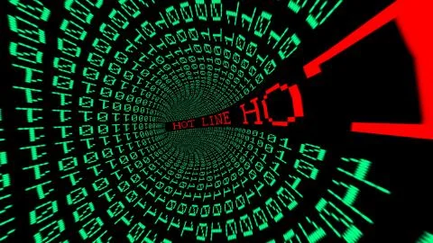 Hot line data tunnel Illustrazione stock