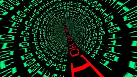 Hot line data tunnel Illustrazione stock