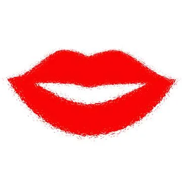 Hot Lips Print Stock Illustration