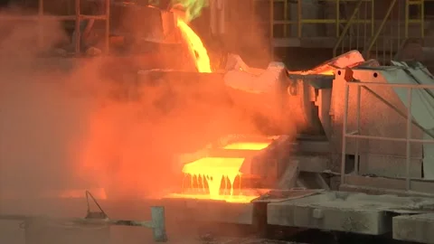 Hot liquid copper Stock Footage 297262353