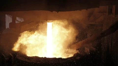 Hot Liquid Metal Casting Stock Footage 63044154