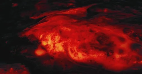 Hot Magma Boiling Surface with Bubbles. Abstract Art composition. Macro. Vidéo 117266651