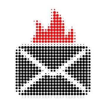 Hot Mail Halftone Dotted Icon イラスト素材