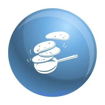 Hot meal griddle icon, simple style Illustrazione stock