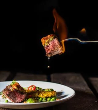 Hot meat Stock Photos