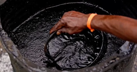 Hot Melted Asphalt, India Video stock 340839292