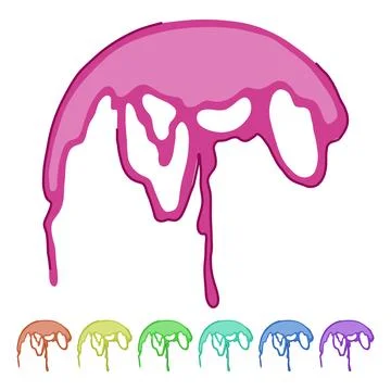 Hot melted circle vector cartoon graphic Stock Illustration