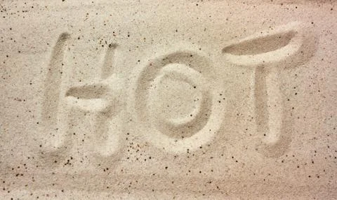 Hot message in the sand Stock Photos