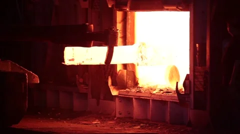 Hot Metal Solid Unloading Stock Footage 61910029