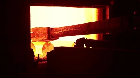 Hot Metal Solid Unloading  Stock Footage 62037384