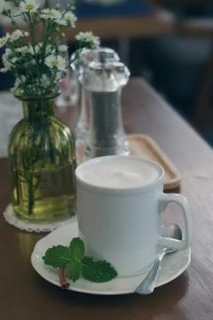 Hot milk Stock Photos