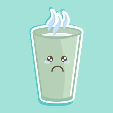 Hot Milk Simple Vector Illustration Illustrazione stock