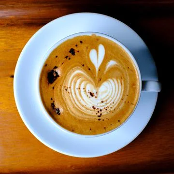 Hot mocha coffee on the table Stock Photos