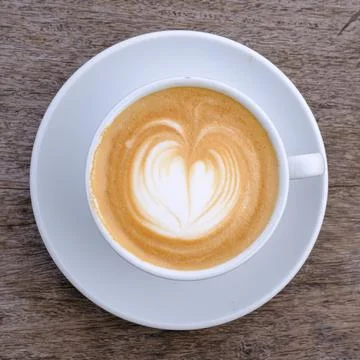 Hot mocha on the table Stock Photos
