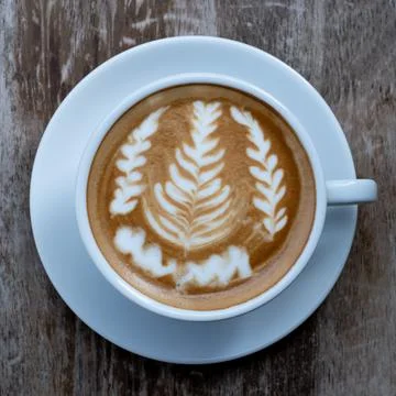 Hot mocha on the table Stock Photos