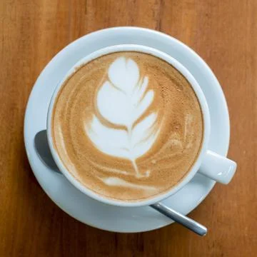 Hot mocha on table Stock Photos
