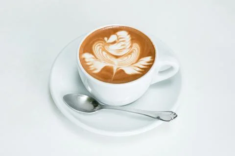 Hot mocha on table Stock Photos