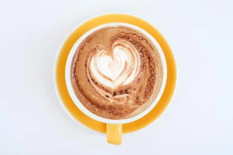 Hot mocha on table Stock Photos