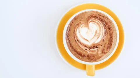 Hot mocha on table Stock Photos