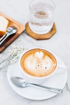 Hot mocha on table Stock Photos