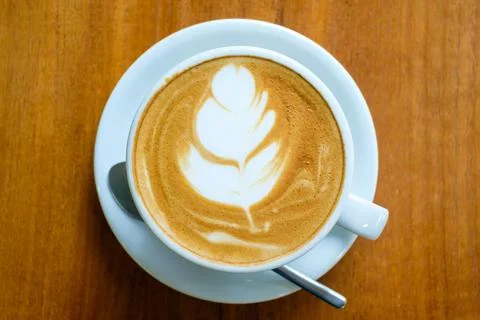 Hot mocha on table Stock Photos