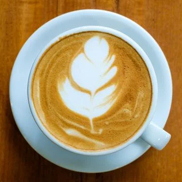 Hot mocha on table Stock Photos