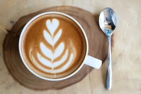 Hot mocha   on the table Stock Photos