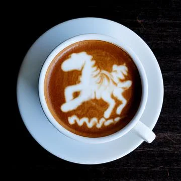 Hot mocha on the table Stock Photos