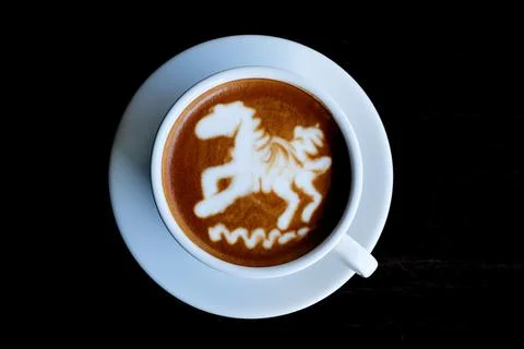 Hot mocha on the table Stock Photos