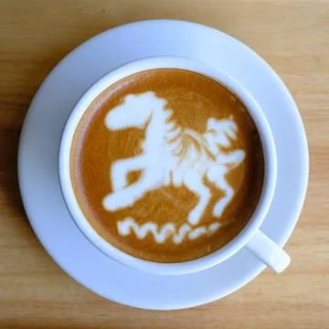 Hot mocha on the table Stock Photos