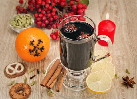 Hot mulled wine Stock Photos