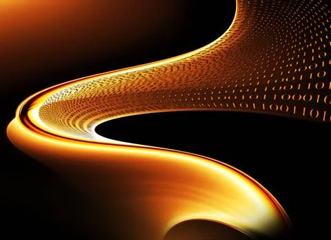 Hot news, binary code data flow, information Hot news, internet concept, c... Stock Photos