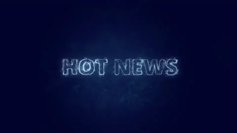 Hot news text. Plexus with text hot news. Plexus. 4K video Video stock 171625710