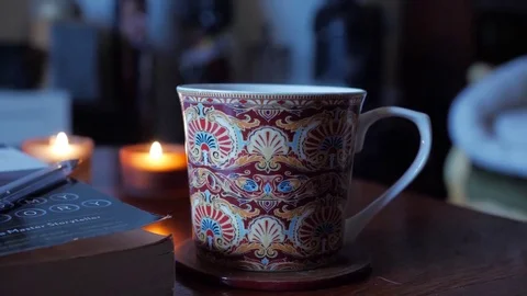 A hot nice damping cup of coffee Stock Footage