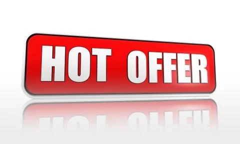 Hot offer banner Stock Illustration