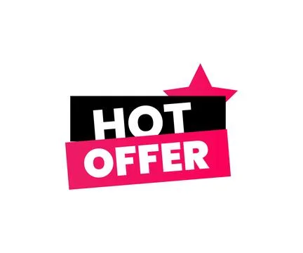 Hot Offer E-commerce Marketing Discount Offer Design Vector Illustration Stock Illustration