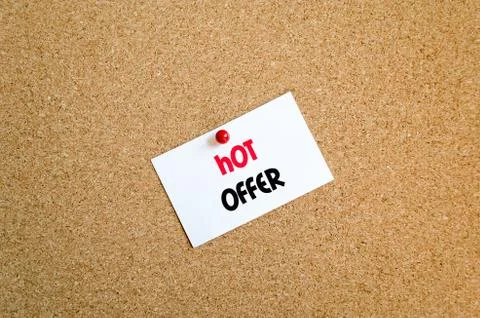 Hot offer text concept Stock Photos