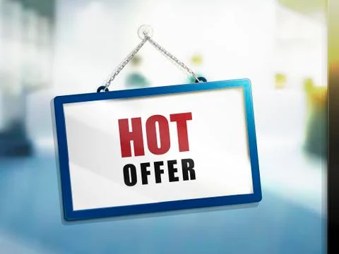 Hot offer text sign Stock Illustration