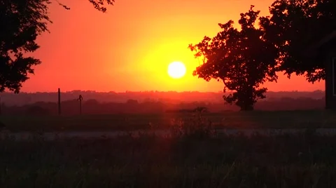Hot Oklahoma Summer Sunset Видео 42349094