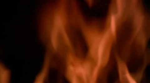 Hot orange defocussed flames Stock Footage 18318635